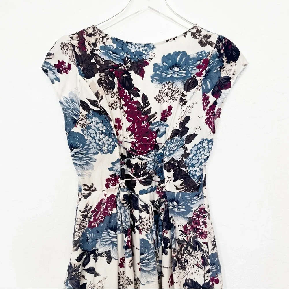 Urban Outfitters Kimchi Blue Ashley Romper White Purple Floral Size Small - Picture 9 of 12